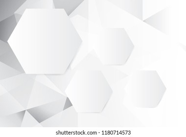abstract gray and white Hexagon geometric background