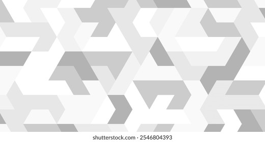 Hexágono blanco gris abstracto. fondo geométrico de la textura del polígono. patrón del triángulo. concepto arquitectónico.
