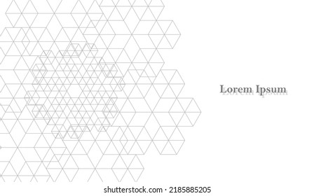 abstract gray white hexagon, network image, geometric background, scientific technology, engineering concept