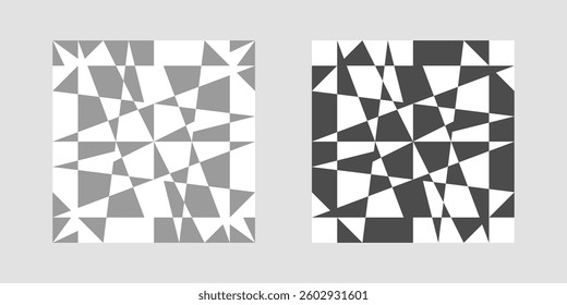abstract gray white line. geometric triangle texture background. traditional pattern set. retro styled concept.