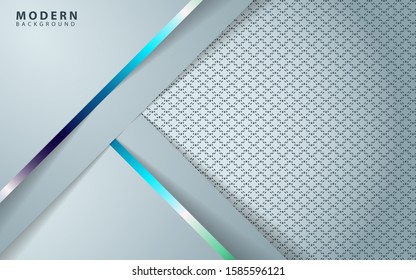 Abstract gray and white overlapping layers background a combination with silver texture line decoration. Luxury and premium concept vector design template for use element modern cover, banner, card