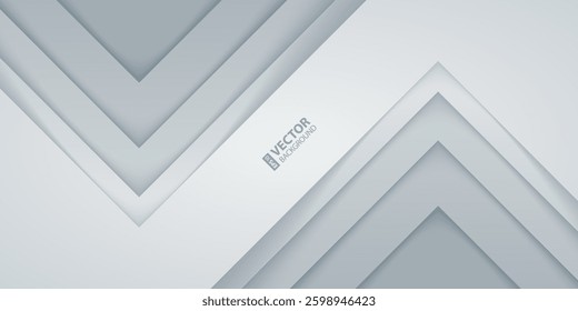 Abstract gray and white paper triangle layers background. RGB EPS 10 vector illustration