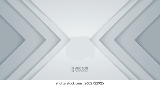 Abstract gray and white paper triangle layers background. RGB EPS 10 vector illustration