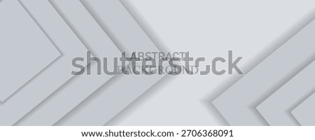 Abstract gray and white paper triangle cut layers background