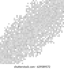 Abstract gray and white pixel background.  Hi tech vector Illustration. Modern digital design.