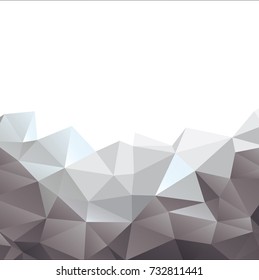 Abstract gray white polygonal illustration, which consist of triangles. Geometric background in Origami style with gradient. Triangular design for your business. 
