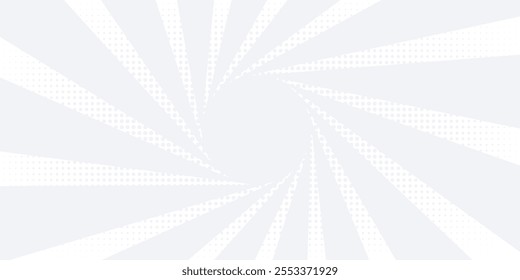 abstrato cinza branco raios do sol, fundo de textura do livro de quadrinhos retro, ilustração de meio-tom, conceito de arte pop