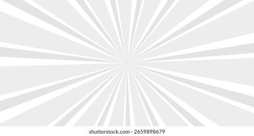 Rayos de sol blancos grises abstractos, fondo de textura de cómic de estilo retro, ilustración de semitono, concepto de arte pop