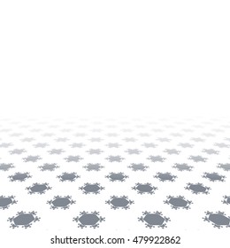 Abstract gray and white vector background with perspective.