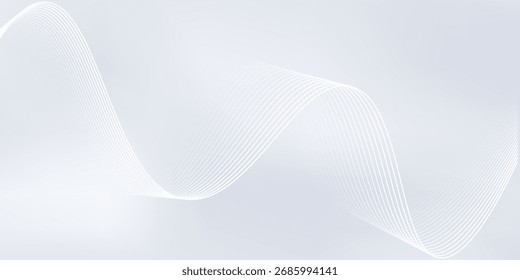 Abstractas patrón de onda y línea gris y blanco. Onda moderna, Ilustración vectorial