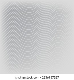 Resumen de ondas y líneas blancas grises. Fondo blanco gris