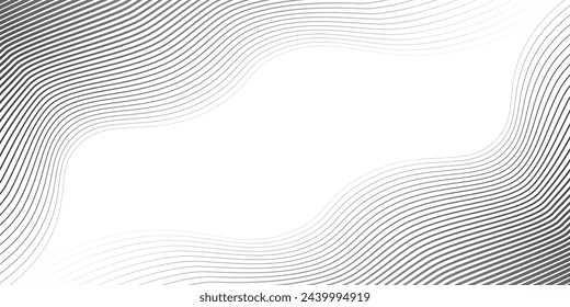 Abstract gray white waves and lines pattern for your idea, vector template background texture