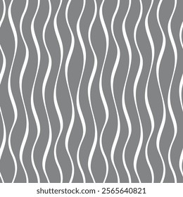 Abstract gray and white wavy lines pattern background