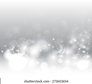 Abstract gray winter background. Abstract snow background. Magic light vector background. 