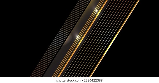 Abstract gray and yellow lines overlapping layers design, Beautiful modern futuristic background 