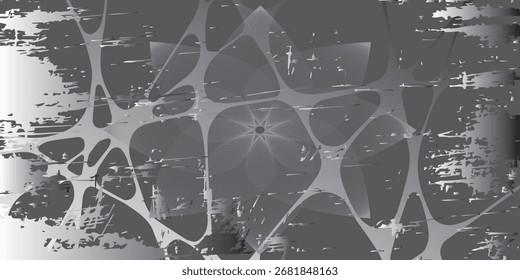 Obra de arte Abstractas en escala de grises con sha orgánica e interconectada