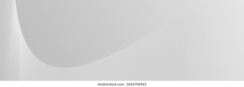 Fundo abstrato em tons de cinza com uma linha curva suave. A textura sutil dá profundidade à imagem, proporcionando uma sensação moderna.