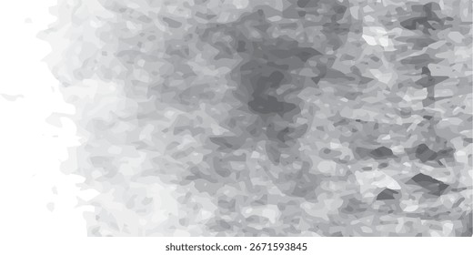 Abstract grayscale brushwork with a soft, diffused texture on the left and detailed strokes on the right, isolated on white background