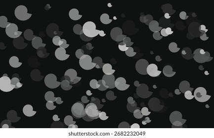 Composição em tons de cinza abstrato com formas sobrepostas e tons contrastantes design de arte