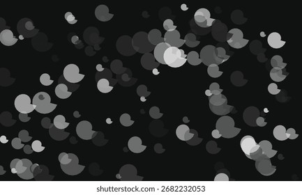 Abstract grayscale composition featuring overlapping shapes and contrasting tones art design