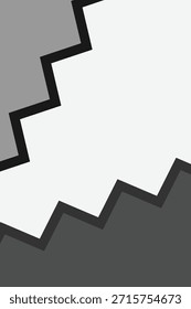 Design em tons de cinza abstrato com bordas irregulares e moderno, angular. Banner de design de ilustração vetorial.