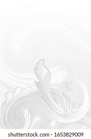 Fondo floral abstracto a escala de grises. Ilustración vectorial.