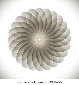 Abstract grayscale flower