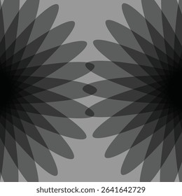 Abstract grayscale geometric background in square Vector