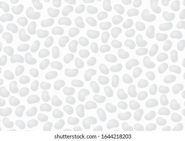 Abstract grayscale jelly bean pattern background template. Vector illustration.