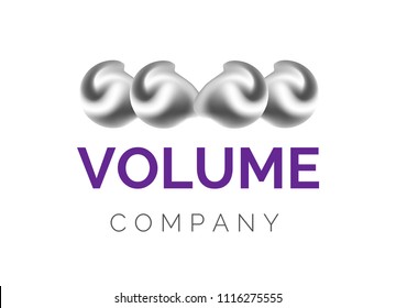 Abstract grayscale logo illustration. Digital template for corporate, media, web and business.