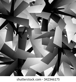 Abstract grayscale pattern, texture or background with rectangle shapes