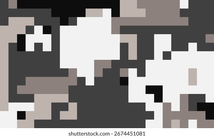 Fondo Abstractas del arte del pixel de la escala de grises.  Ideal para proyectos de tecnología, juegos o diseño moderno.