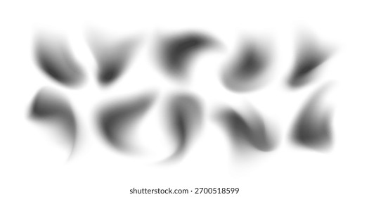 Abstract grayscale swirl shapes create a soft morphing composition suitable for modern design and textures