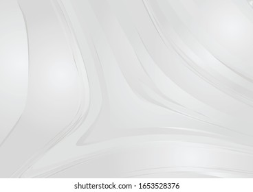Fondo de flujo de curva de tres vías en escala de grises abstracta. Ilustración vectorial.