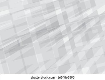 Abstract grayscale transparent glass layers. Vector illustration.