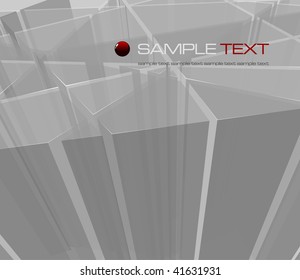 Abstract grayscale transparent shapes - vector illustration