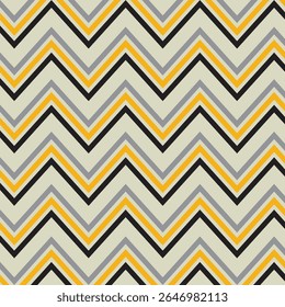 Abstract greay ,black ,and orange colour zigzag chevron pattern digital art print summer party backdrop design.