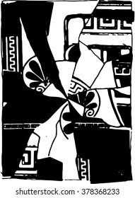 Abstract Greece ornament background. Vector illustration.