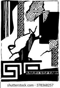 Abstract Greece ornament background. Vector illustration.
