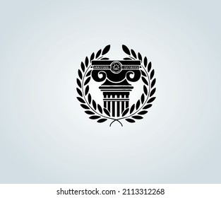 abstract greek column base for illustration
