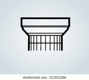 abstrakter griechischer Säulenboden zur Illustration