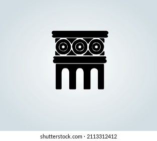 abstract greek column base for illustration