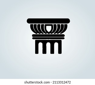abstract greek column base for illustration