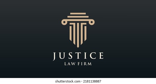 abstract Greek column logo vector design