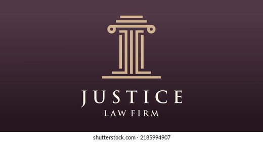 diseño vectorial del logotipo de columna griega abstracto