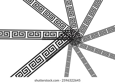 Abstract Greek Key Background For Fashion Textile Clothes Material