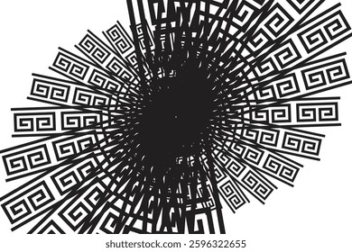 Abstract Greek Key Background For Fashion Textile Clothes Material