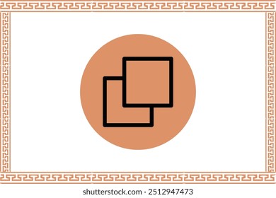 Abstractas patrón de clave griega con icono de Web