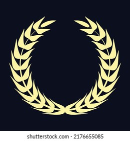 Abstract Greek wreath gold winner laurel nobility achieving floral