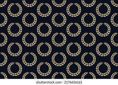 Abstract Greek wreath gold winner laurel nobility achieving floral wallpaper art